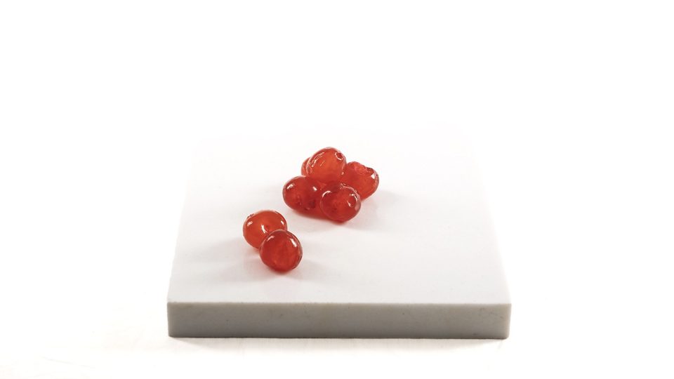 Ciliegie rosse in gel per decorazione